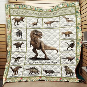 Future Paleontologist T-Rex Quilt Blanket  Quilt